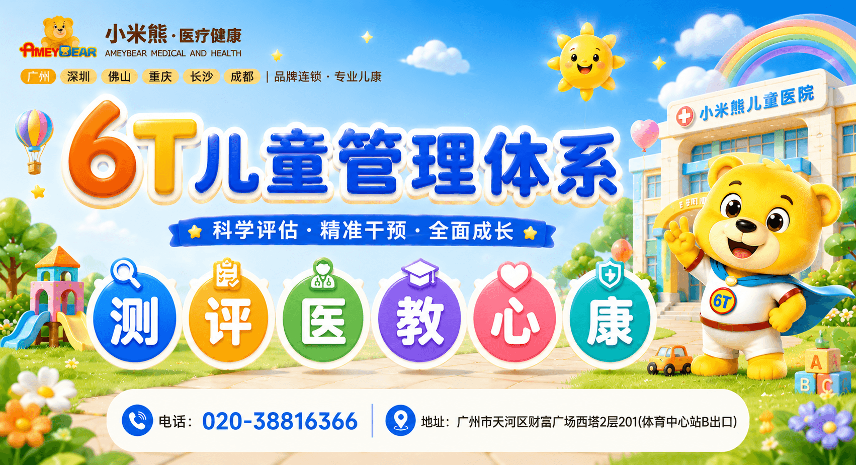 6T体系，儿童健康管理，发育评估，多学科会诊，特教融合，心理疏导，一站式康复